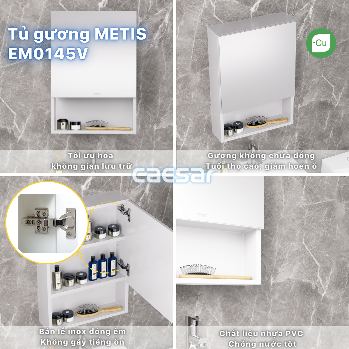 Tủ gương Caesar EM0145V - 6