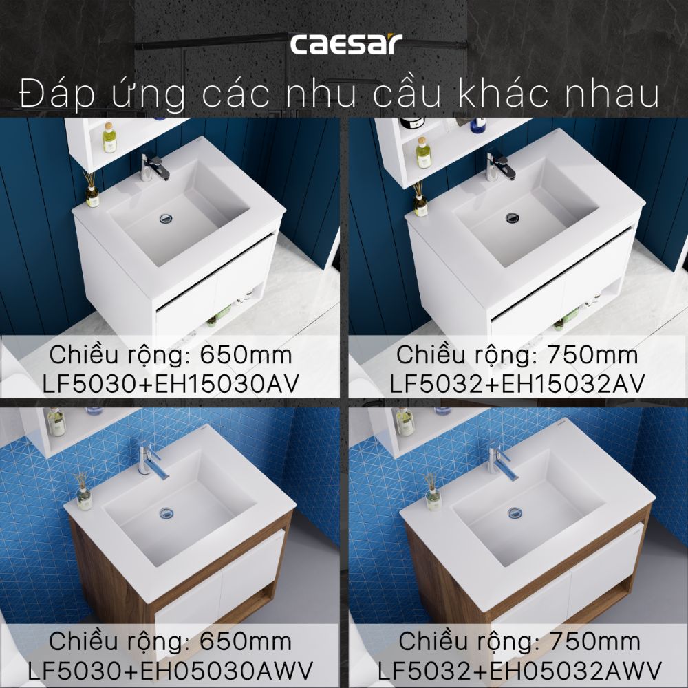 Bộ tủ lavabo Caesar LF5030+EH15030AV - 17
