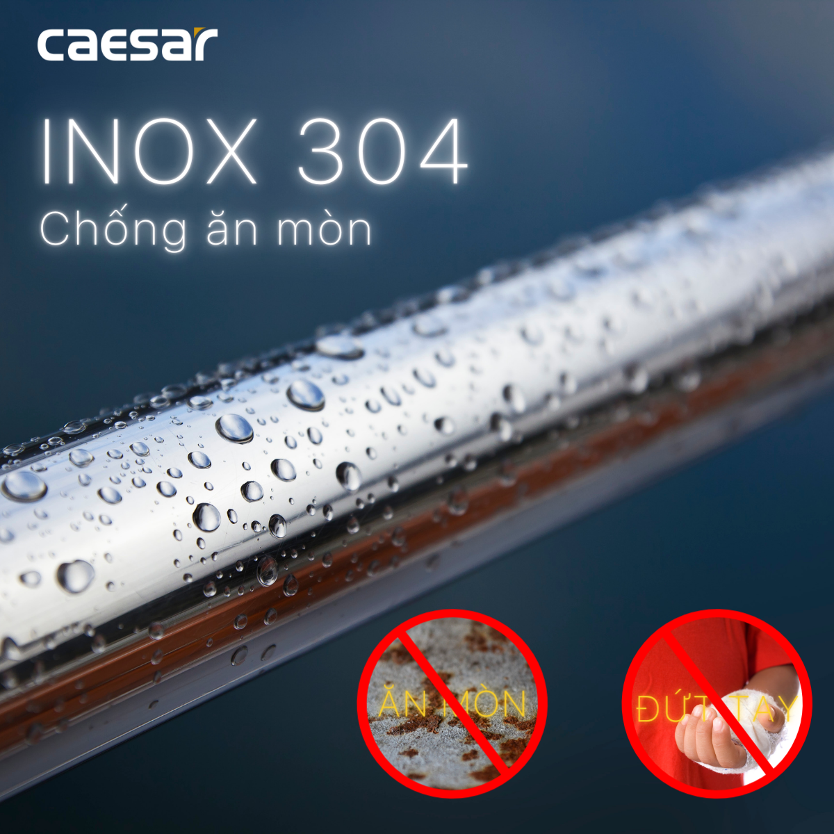 Thanh tay vịn inox Caesar GB131BV - 3