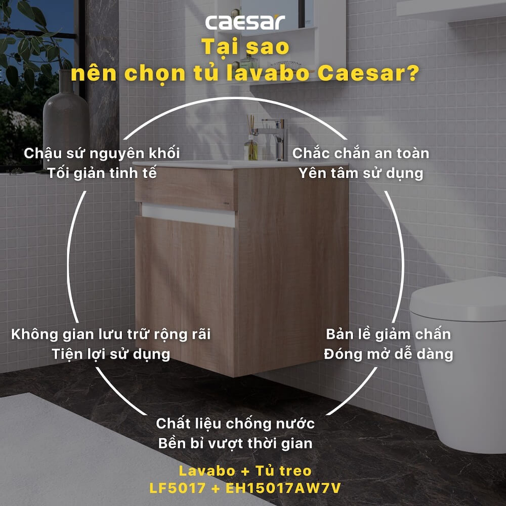 Tủ lavabo Caesar EH15017AW7V - 4