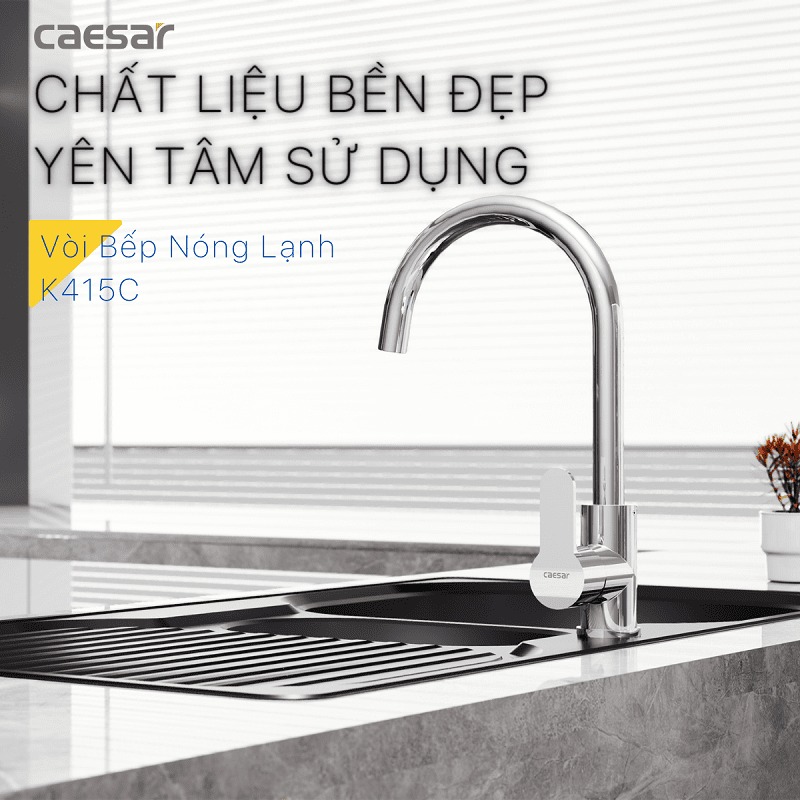 Vòi bếp nóng lạnh Caesar K415C - 9