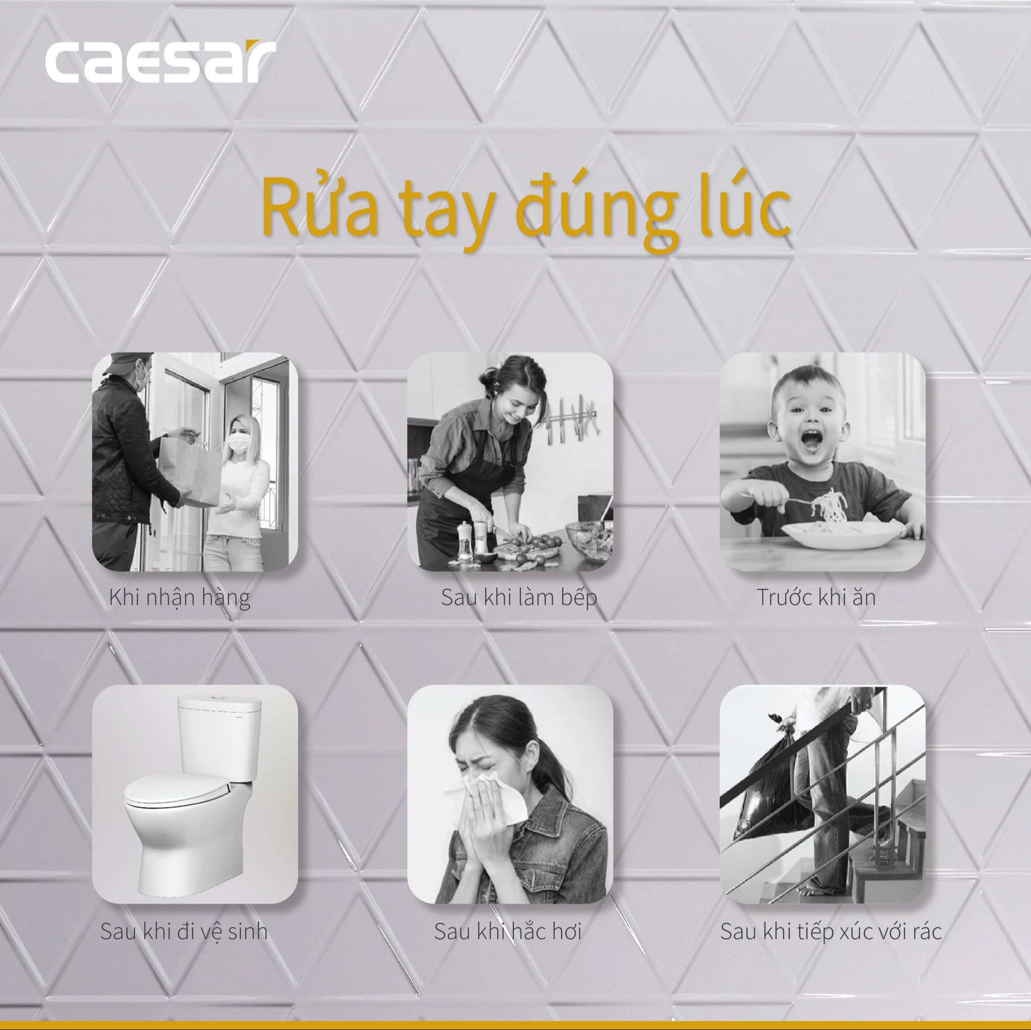 Vòi chậu lavabo nóng lạnh Caesar B260CP - 4