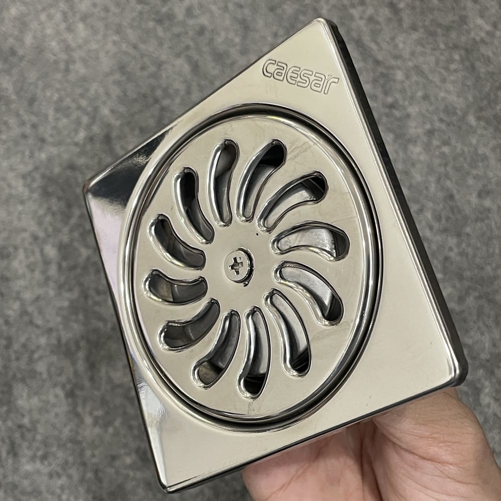 Phễu thoát sàn inox 304 9x9cm φ60 Caesar F2222 - 2