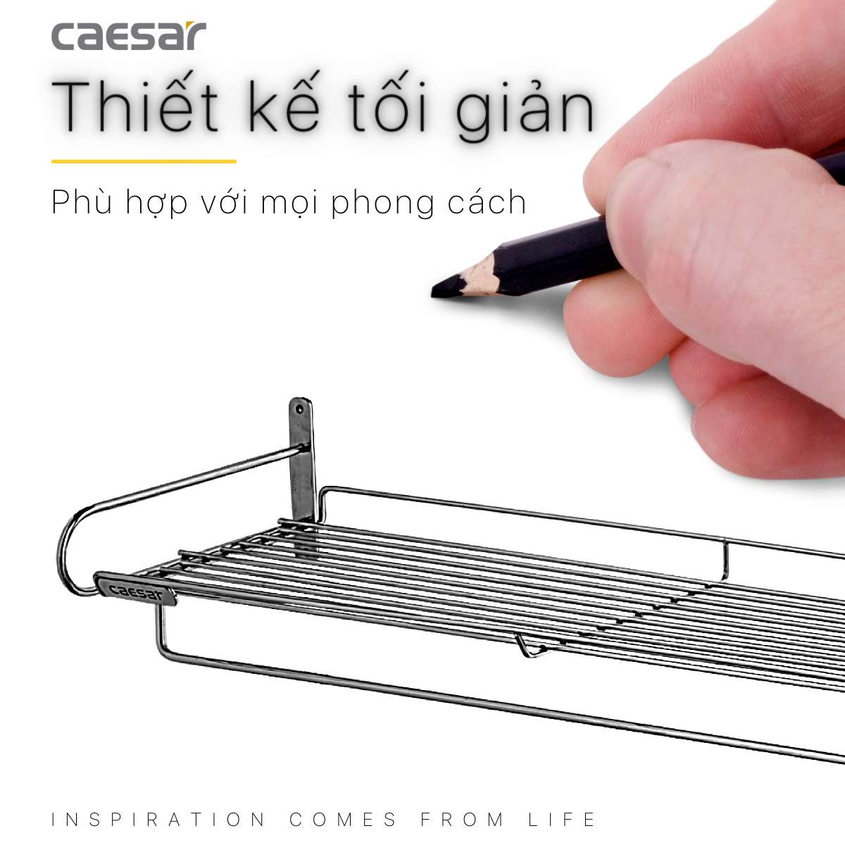 Kệ treo khăn inox Caesar ST834V - 4