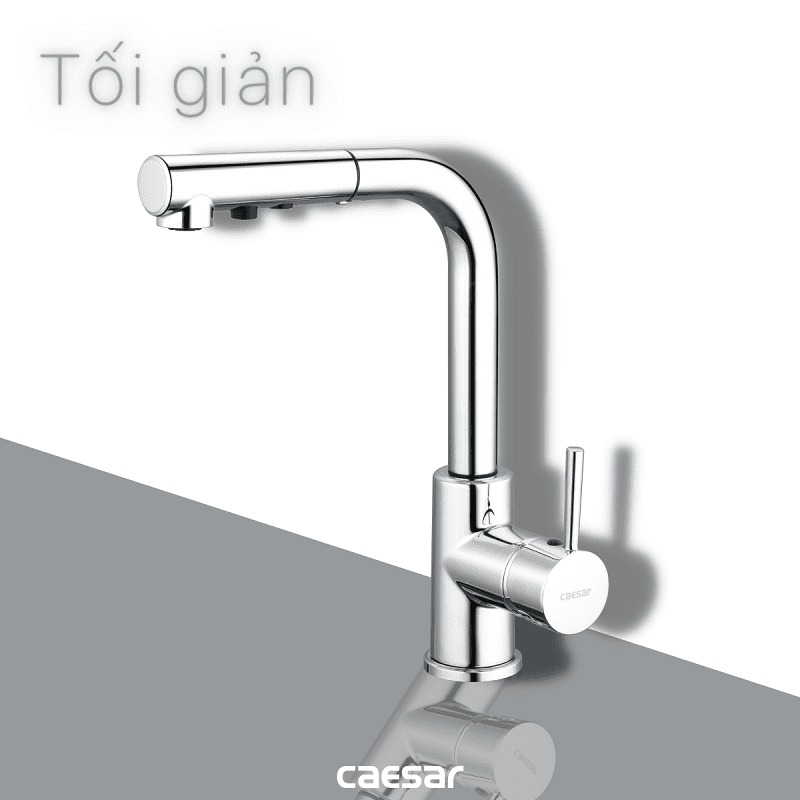 Vòi bếp dây rút nóng lạnh Caesar K915C - 29