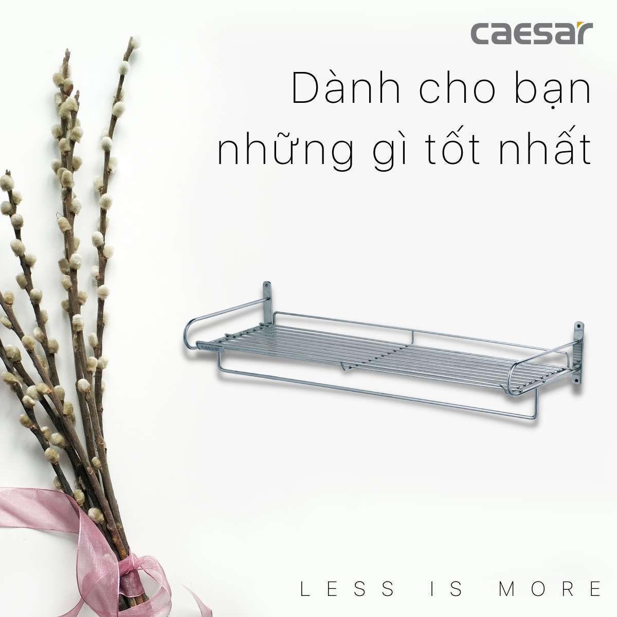 Kệ treo khăn inox Caesar ST834V - 7