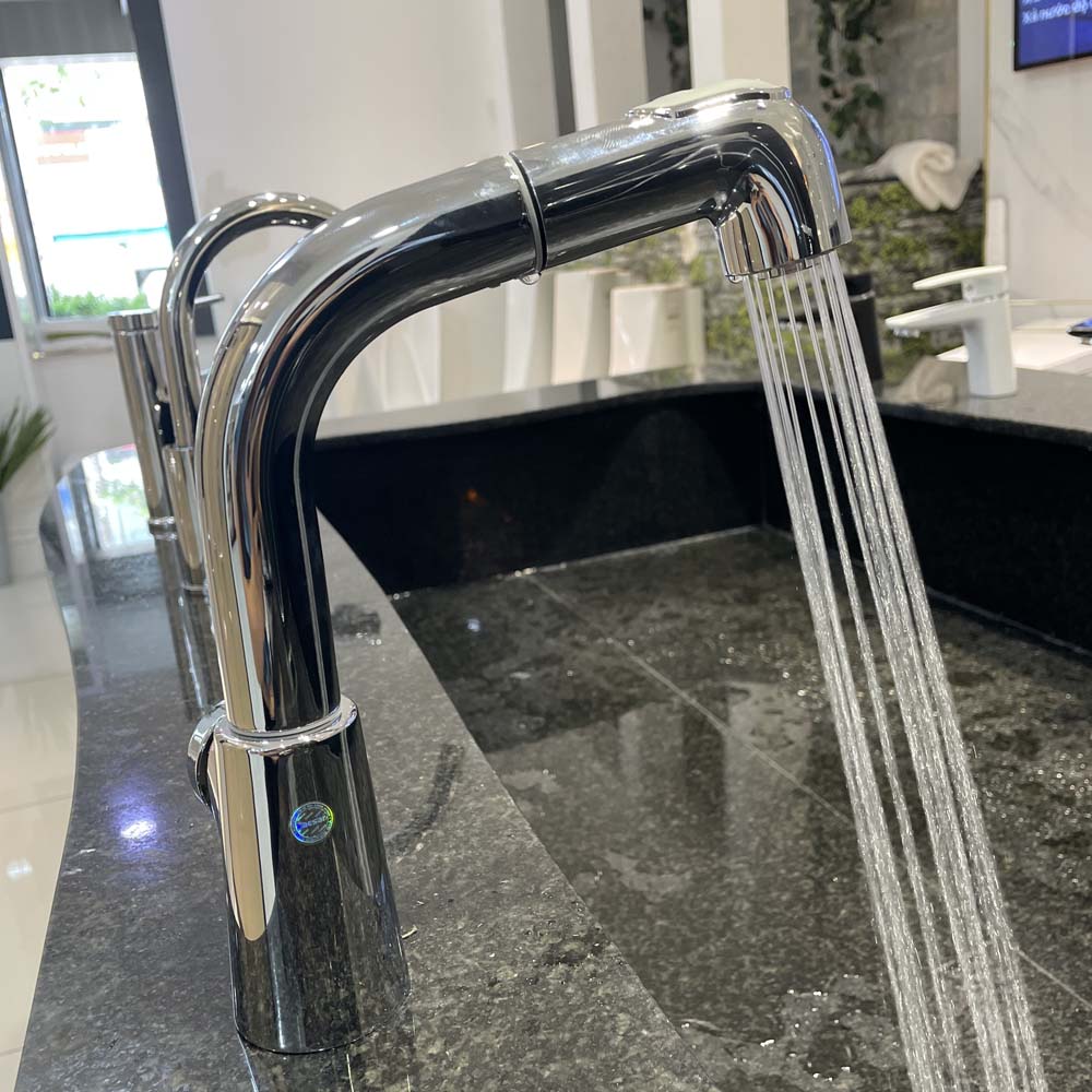 Vòi chậu lavabo dây rút nóng lạnh Caesar B900CU - 5