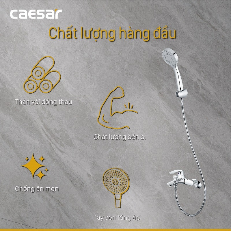 Bộ vòi sen tắm nóng lạnh Caesar S573C - 12
