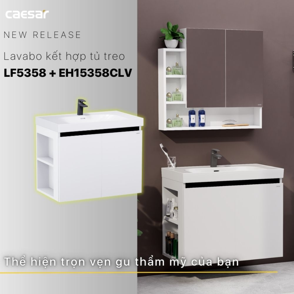 Bộ tủ lavabo Caesar LF5358+EH15358CLV - 10