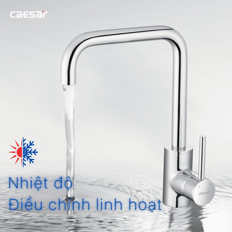 Vòi bếp nóng lạnh Caesar K685C - 18