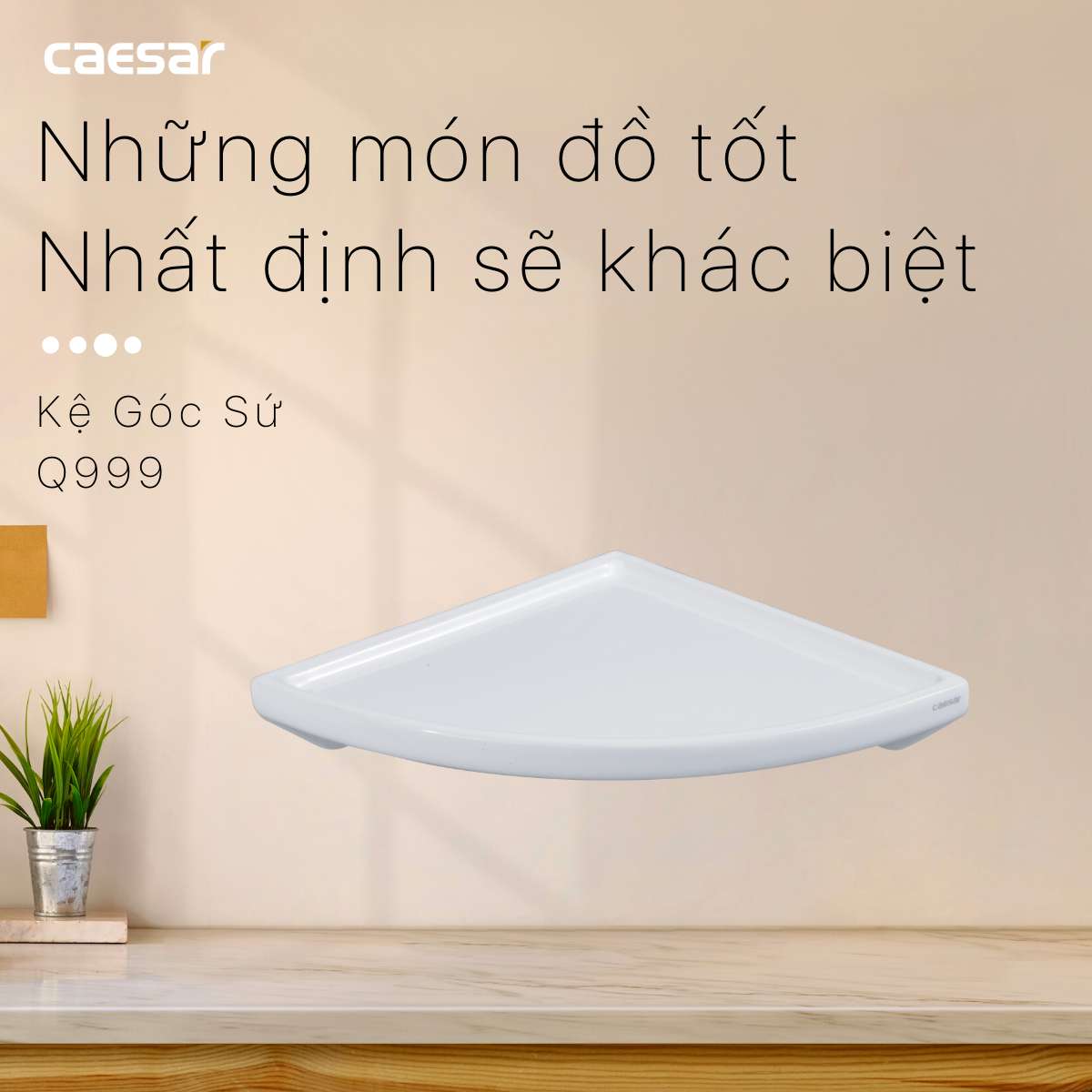 Kệ góc sứ Caesar Q999 - 2