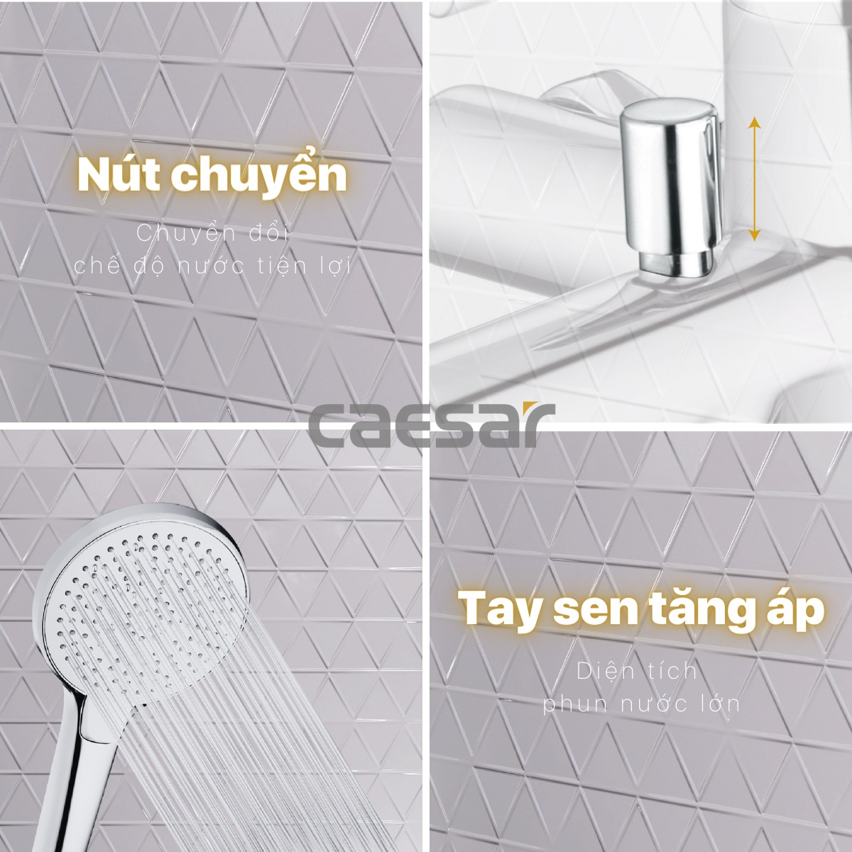 Bộ vòi sen tắm nóng lạnh Caesar S353C - 17