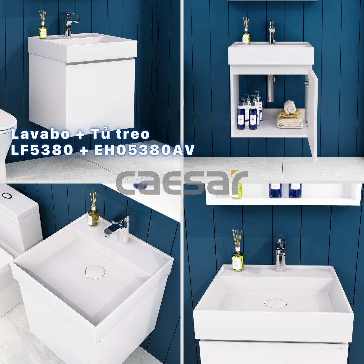 Bộ tủ lavabo Caesar LF5380+EH05380AV - 8