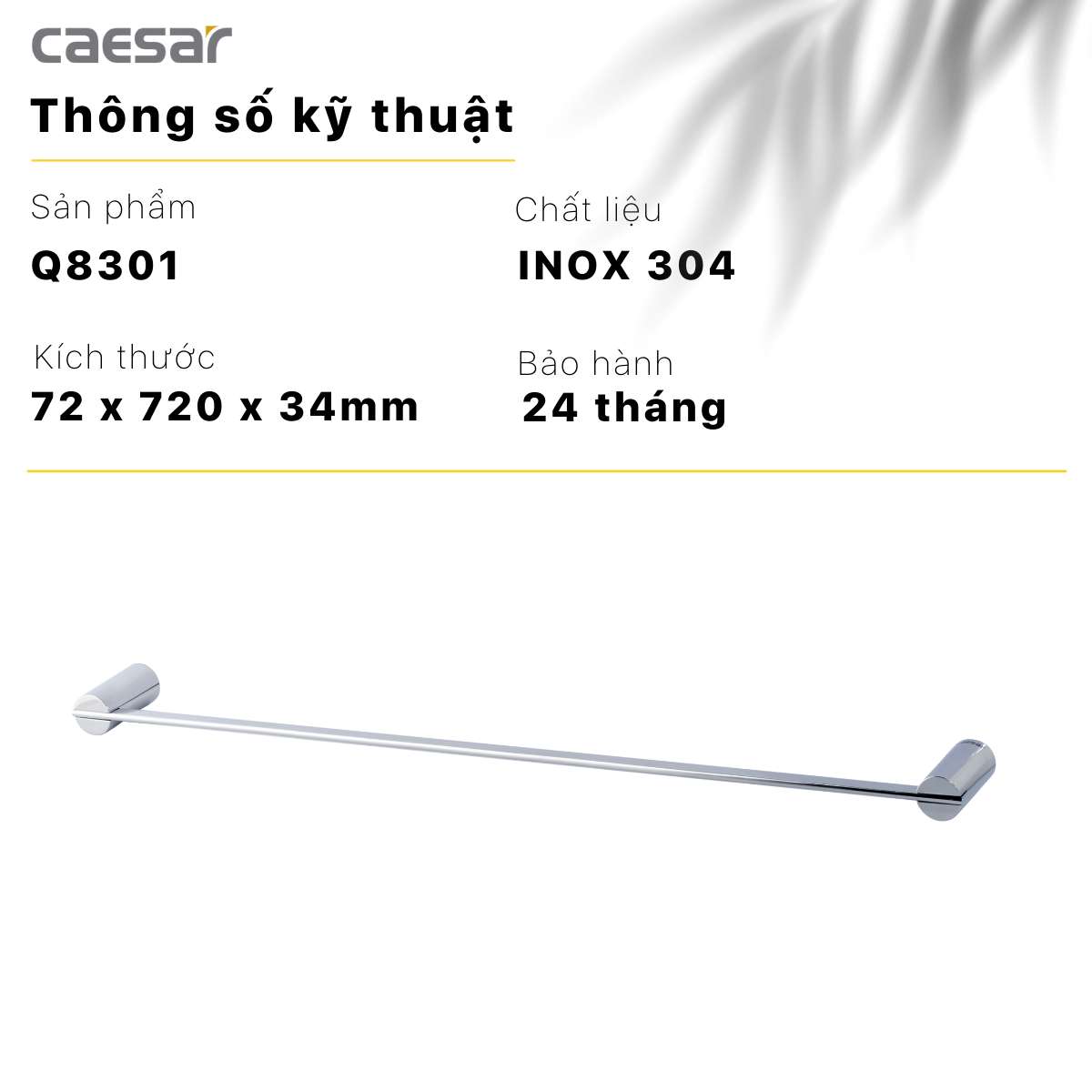 Thanh treo khăn Caesar Q8301 - 14