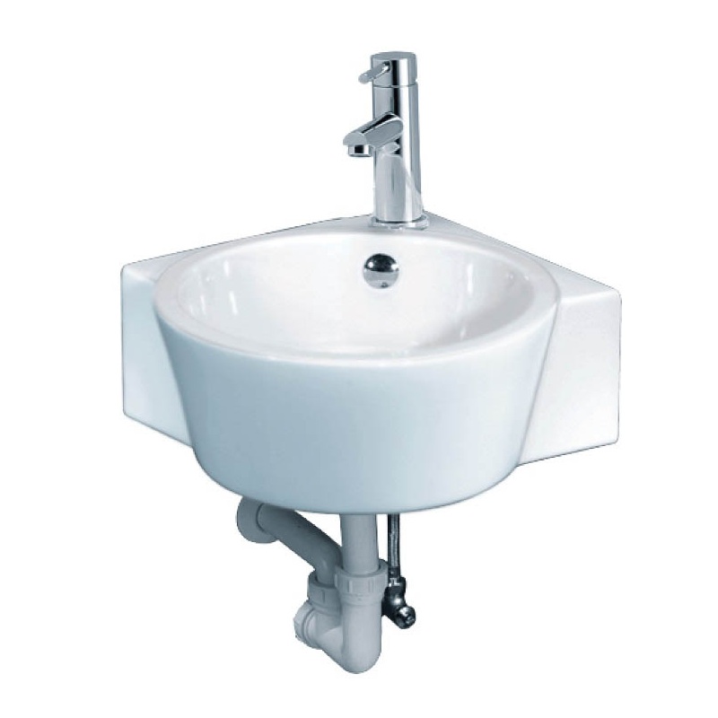 Chậu rửa lavabo treo tường đặt góc Caesar LF5238