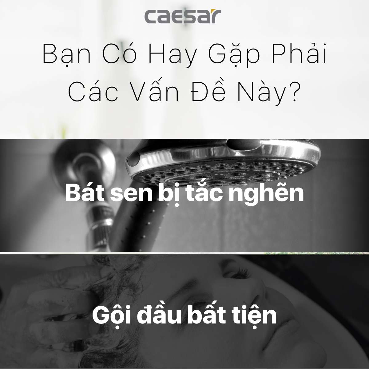 Tay sen tắm 3 chế độ Caesar SH335 - 3