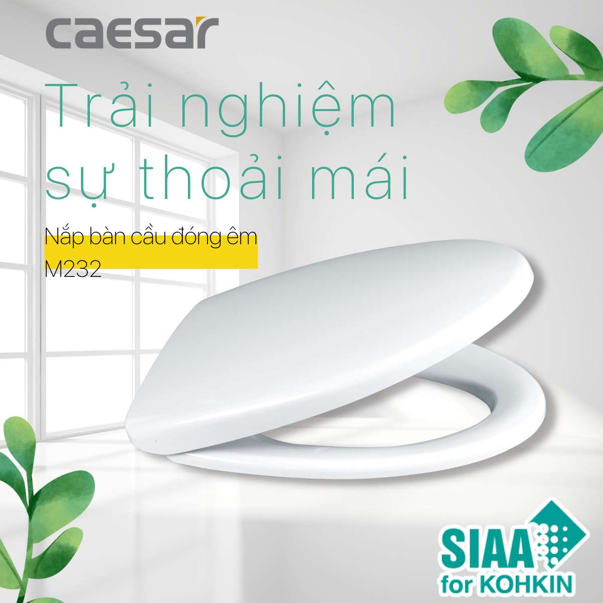 Nắp bồn cầu đóng êm Caesar M232 - 8