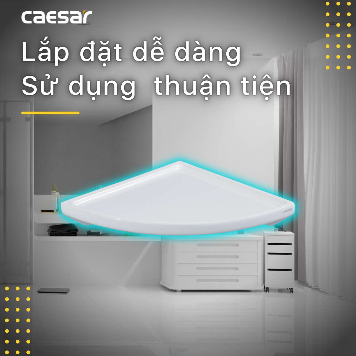 Kệ góc sứ Caesar Q999 - 6
