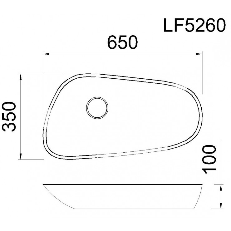 Chậu lavabo đặt bàn Caesar LF5260