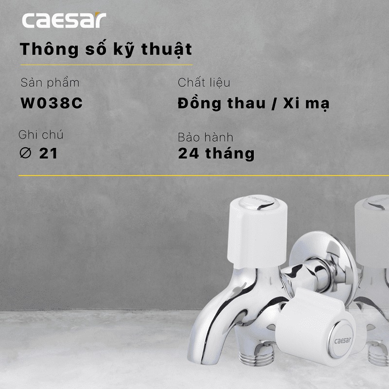Vòi nước lạnh Caesar W038C - 5