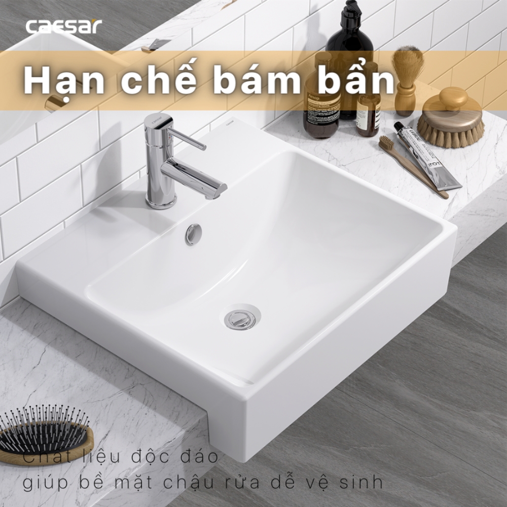 Chậu lavabo bán âm bàn Caesar LF5301 - 8
