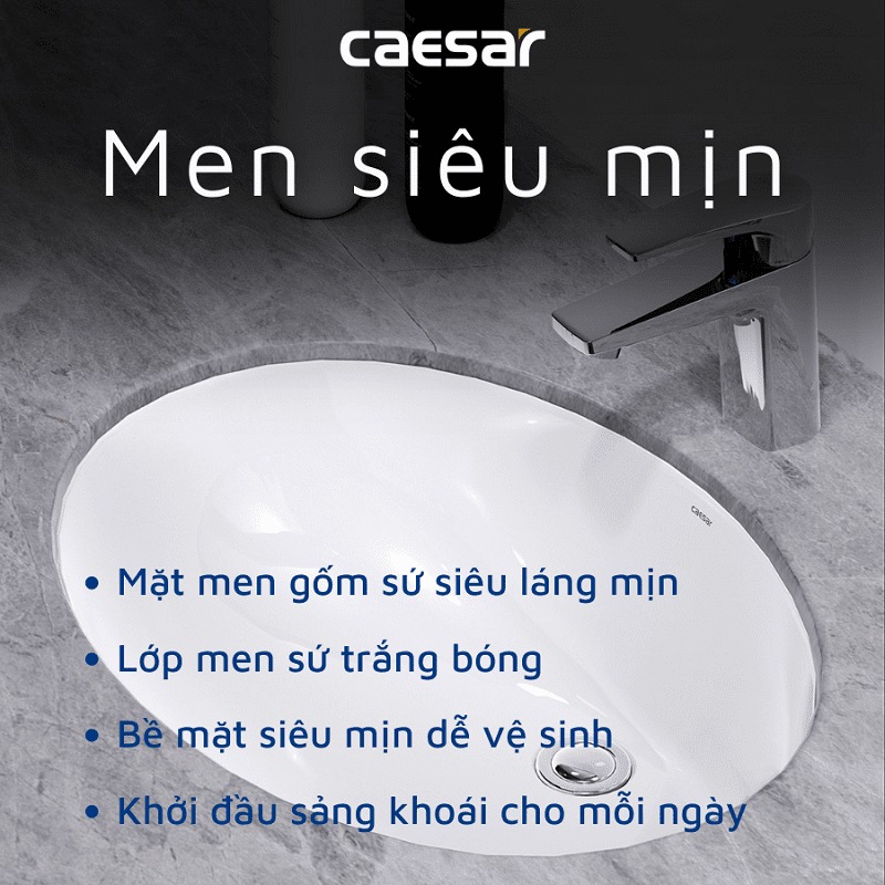 Chậu rửa mặt lavabo âm bàn Caesar L5113 - 8
