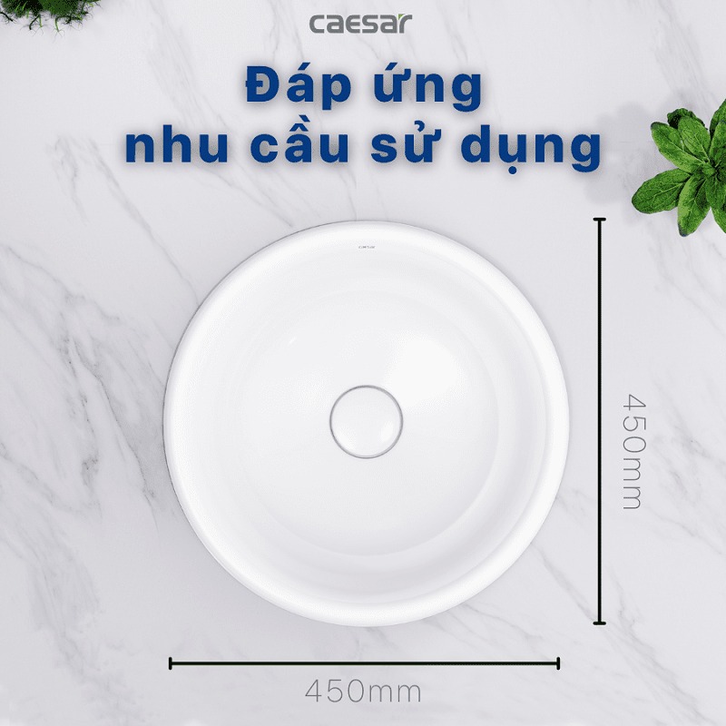 Chậu lavabo dương vành Caesar LF5016 - 10