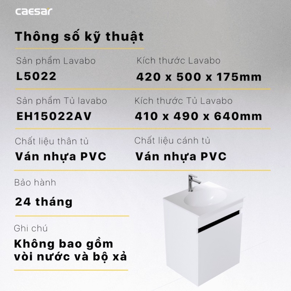 Tủ lavabo Caesar EH15022AV - 13