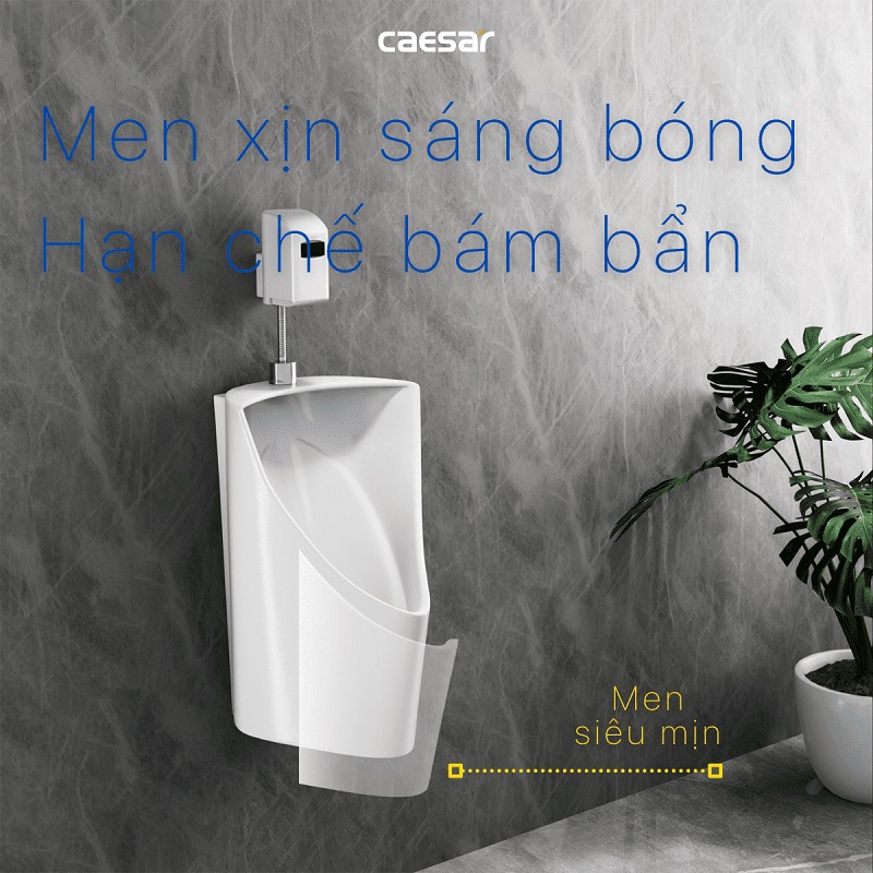 Bồn tiểu nam treo tường thoát ngang Caesar U0233 - 6