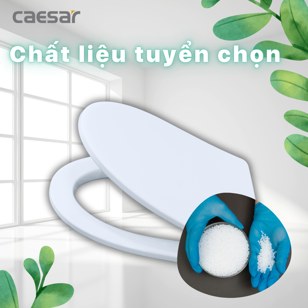 Nắp bồn cầu đóng êm Caesar M260 - 13