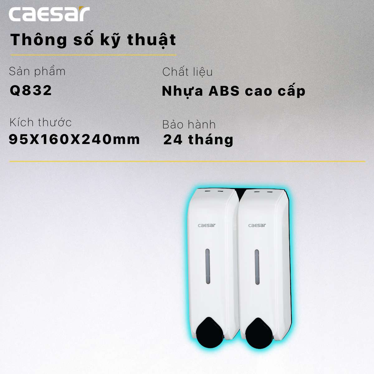Hộp xà phòng đôi Caesar Q832 - 6