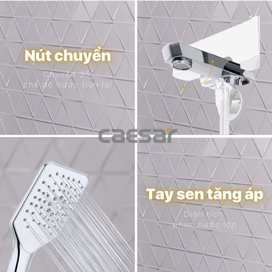 Bộ vòi sen tắm nóng lạnh Caesar S553C - 15