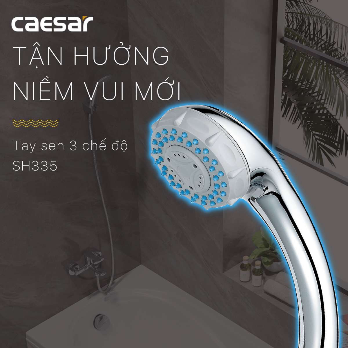 Tay sen tắm 3 chế độ Caesar SH335 - 2