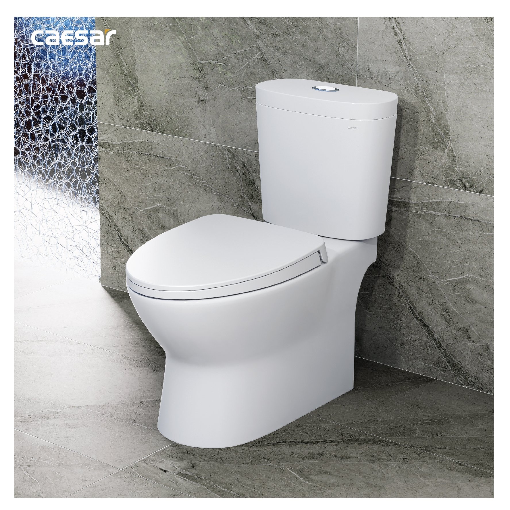 Bồn cầu 2 khối Caesar CD1320 nắp đóng êm - 16