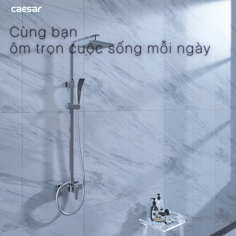 Bộ sen tắm cây nóng lạnh Caesar S648C - 10