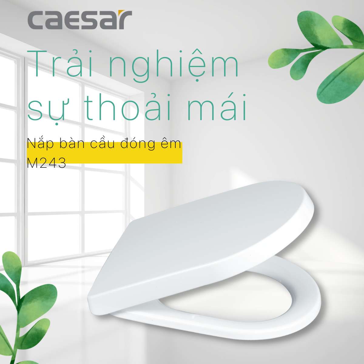 Nắp bồn cầu đóng êm Caesar M243 - 2
