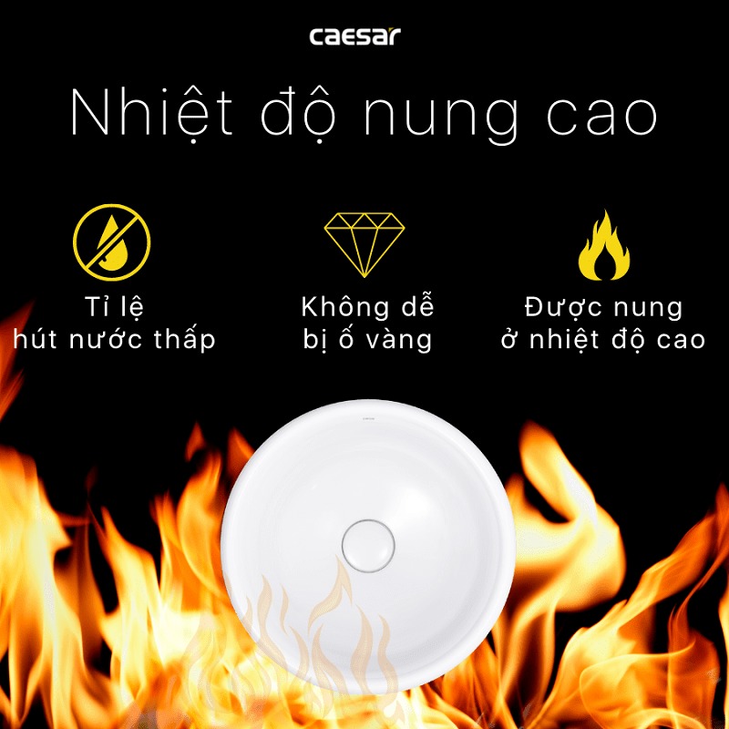 Chậu lavabo dương vành Caesar LF5016 - 9