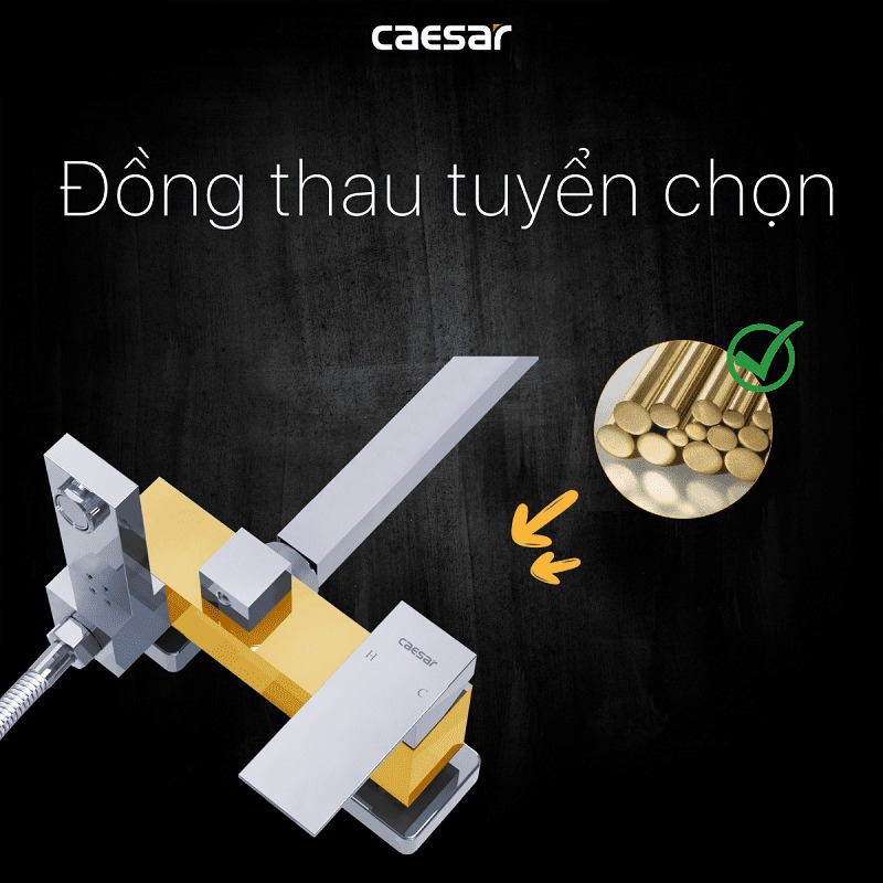 Bộ sen tắm cây nóng lạnh Caesar S668C - 14
