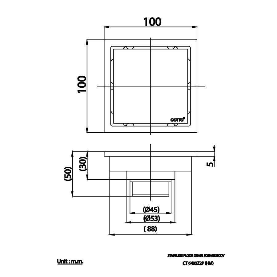 Ga thoát sàn COTTO CT6403Z2P(HM) chống côn trùng và chống hôi