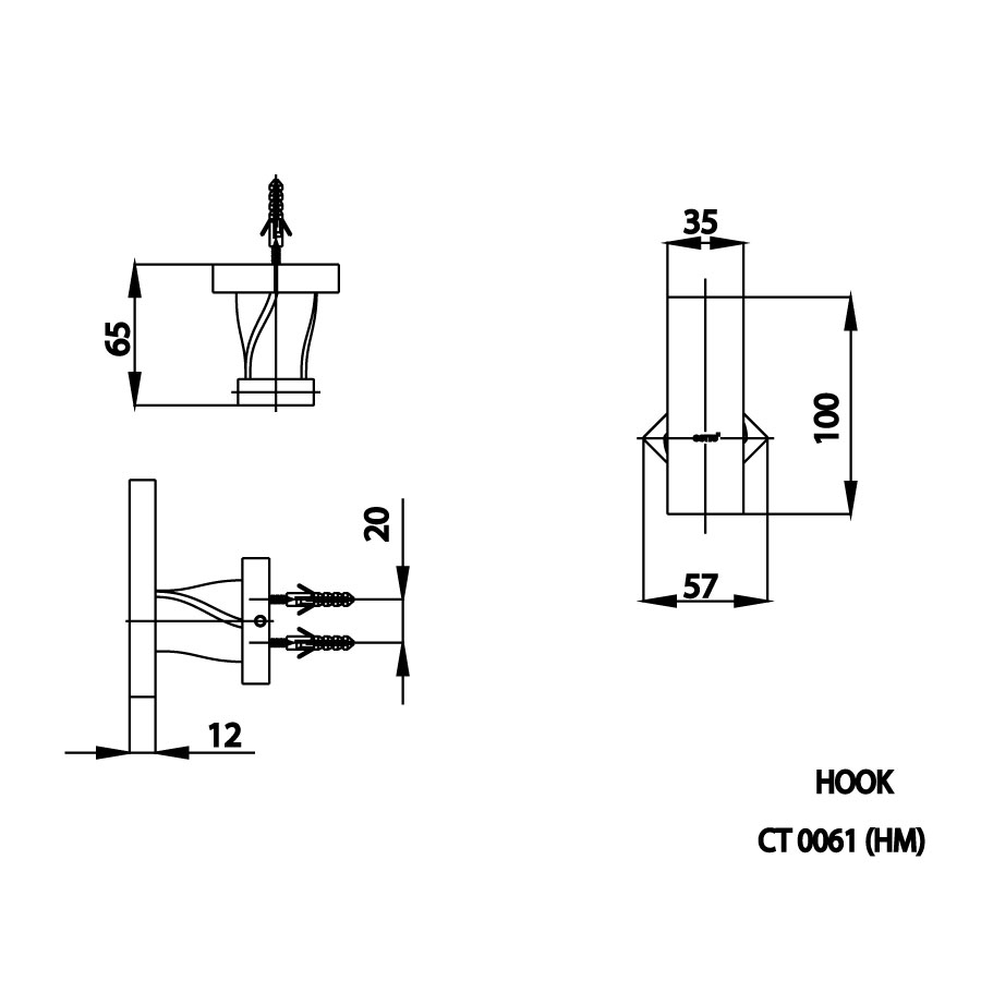 Móc áo COTTO CT0061