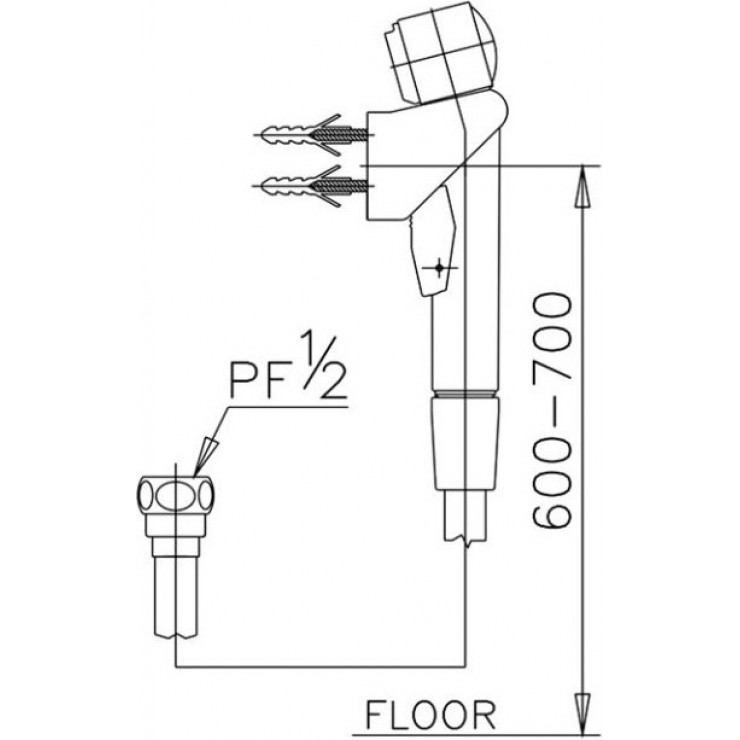 Vòi xịt vệ sinh COTTO CT666N#WH(HM)