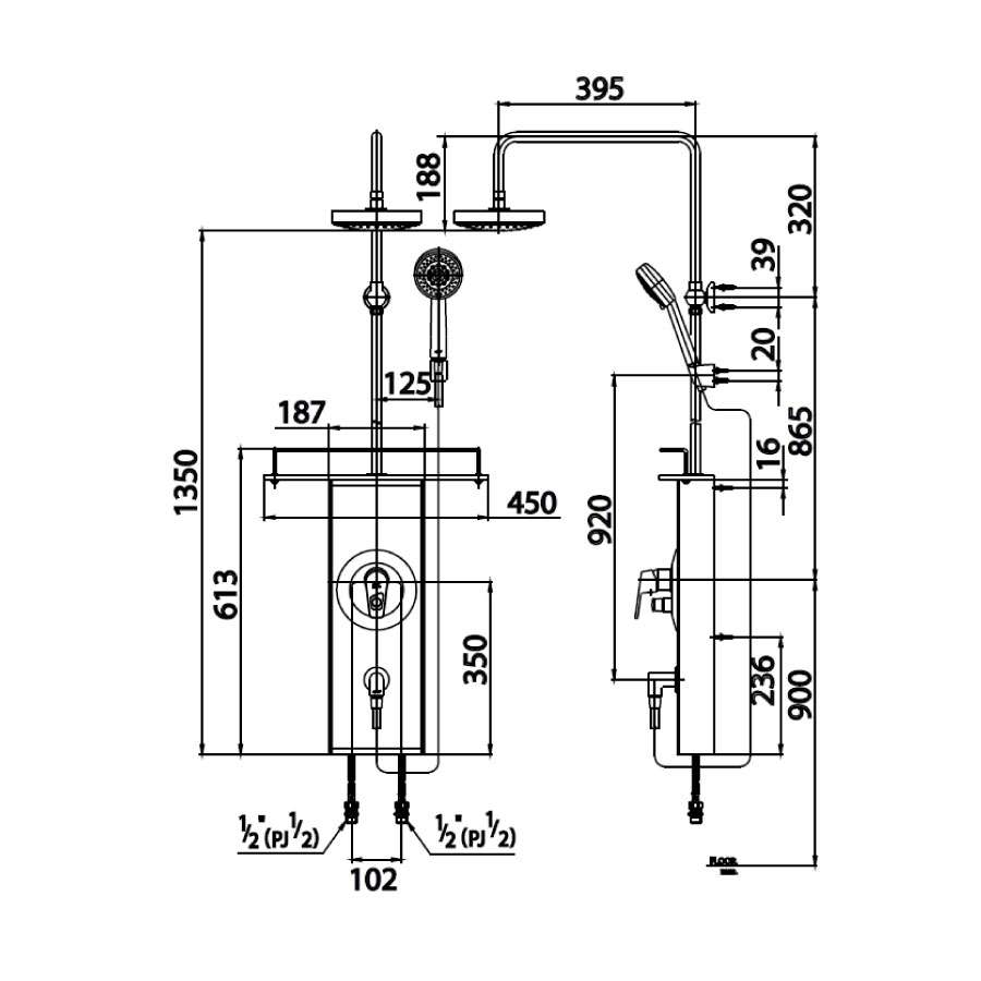 Bộ sen thuyền COTTO CT840N nóng lạnh - 2