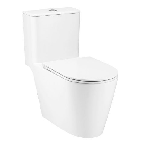 Bồn cầu 1 khối COTTO C103327 nắp êm dòng Simply Connect