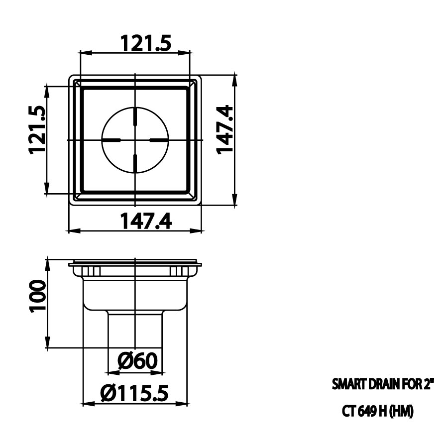 Ga thoát sàn COTTO CT649H(HM) chống hôi