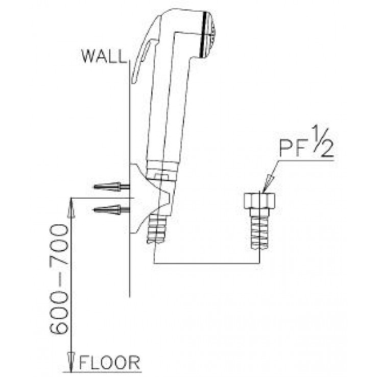 Vòi xịt vệ sinh COTTO CT992NK#CR(HM) - 2