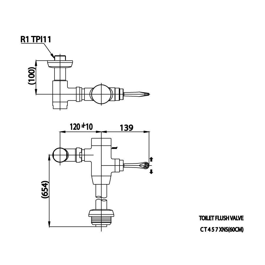 Van xả trực tiếp cho bàn cầu COTTO CT457XNS - 3