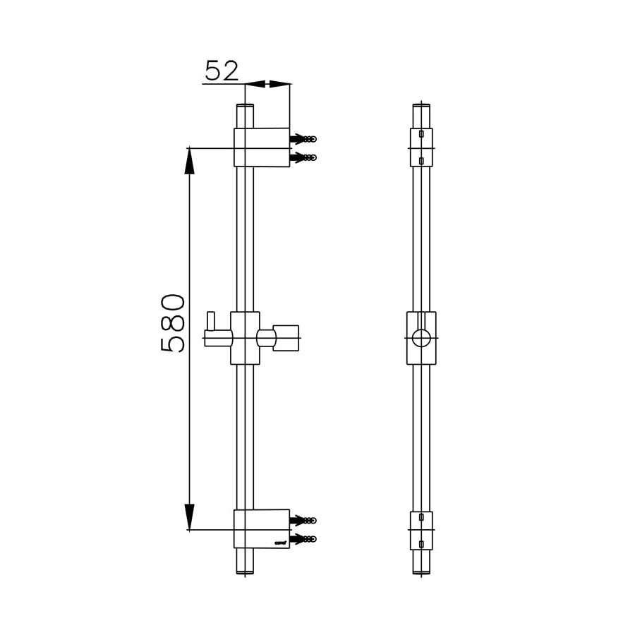 Thanh trượt sen tắm COTTO CT0134 Slide Bar