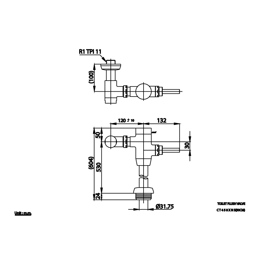 Van xả trực tiếp cho bàn cầu COTTO CT458XNS - 2