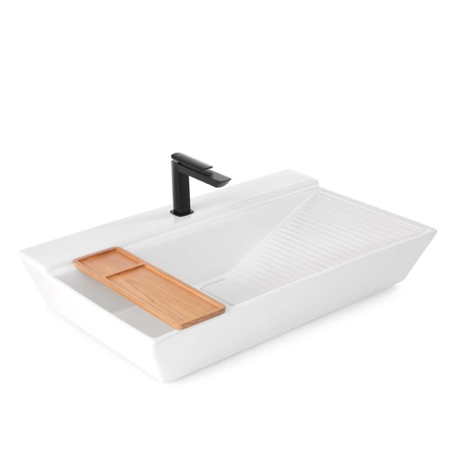 Chậu rửa lavabo đặt bàn COTTO C00350 Skive