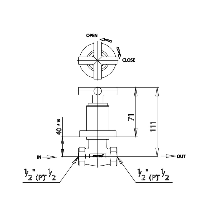 Van khóa COTTO CT107C16 âm tường